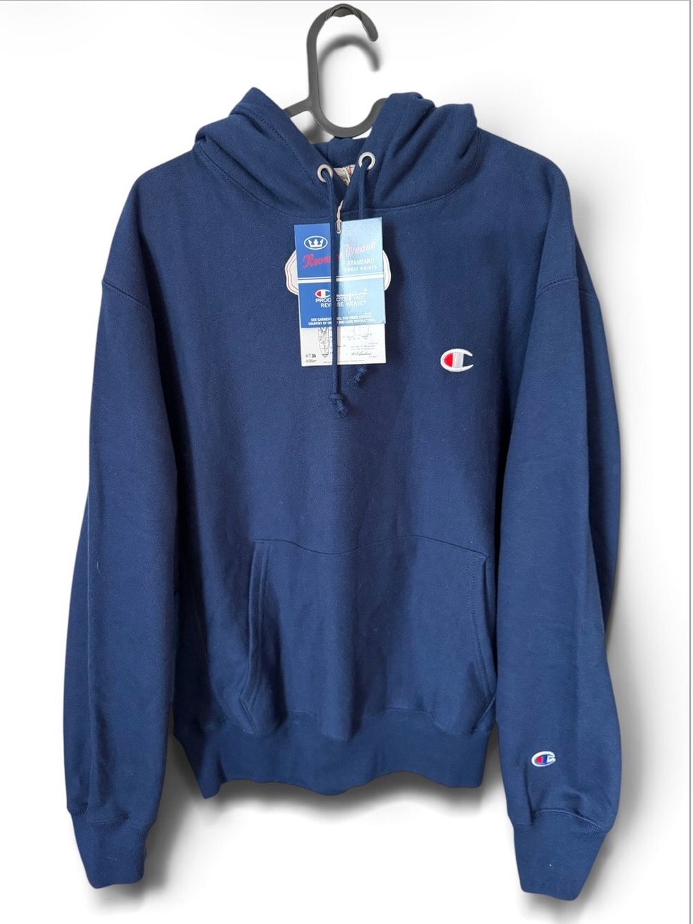NWT Champion Reverse Weave Hoodie Navy Blue Small GF68